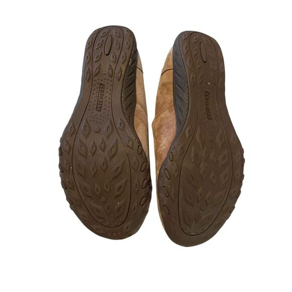 Skechers Womens Tan Leather Memory Foam Loafers Size 9.5 - Picture 3 of 9